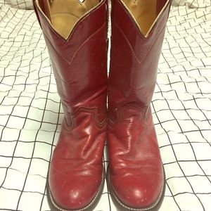 Red cowboy boots